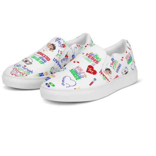 On The Go Nurse Women’s Slip-On Canvas Shoes
