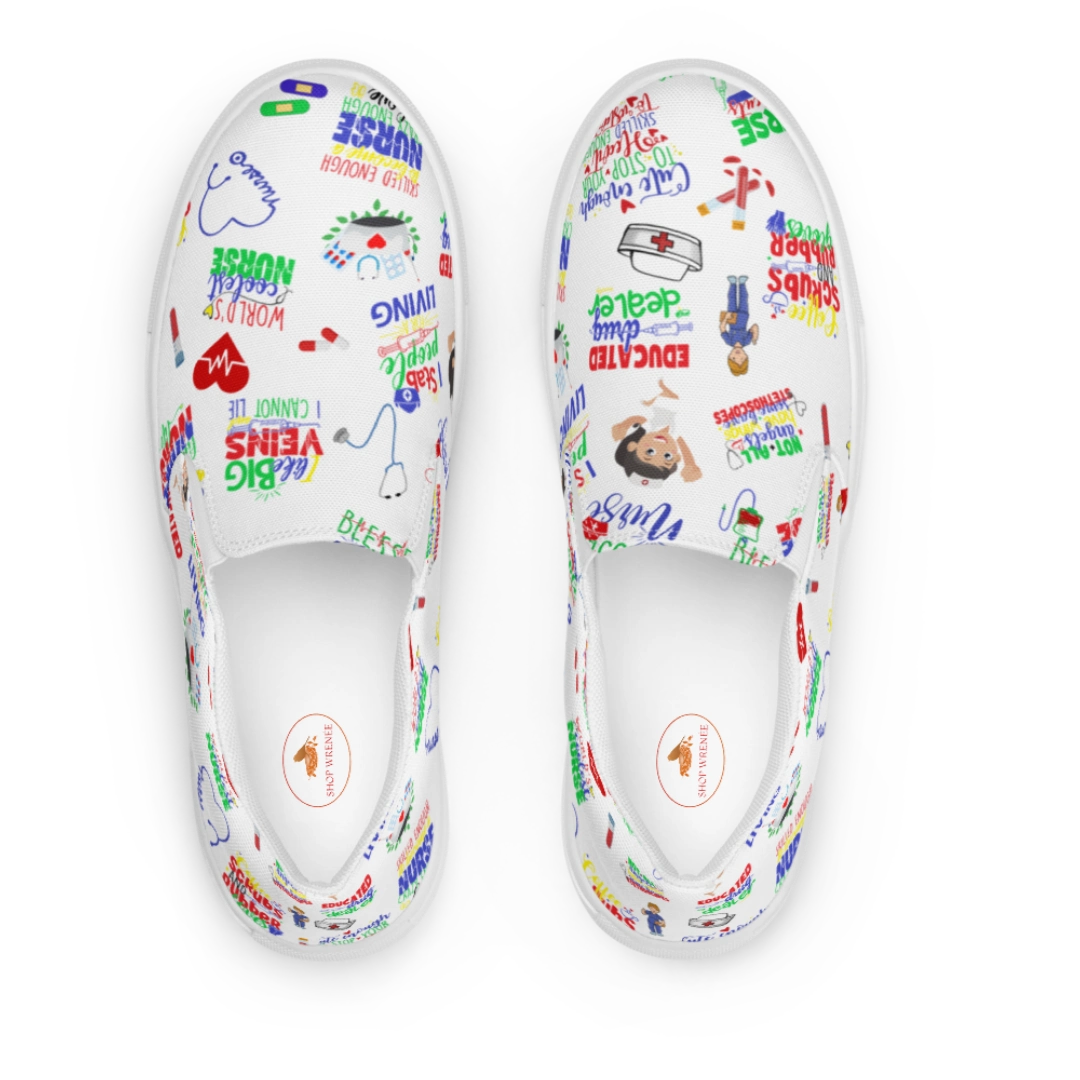 On The Go Nurse Women’s Slip-On Canvas Shoes