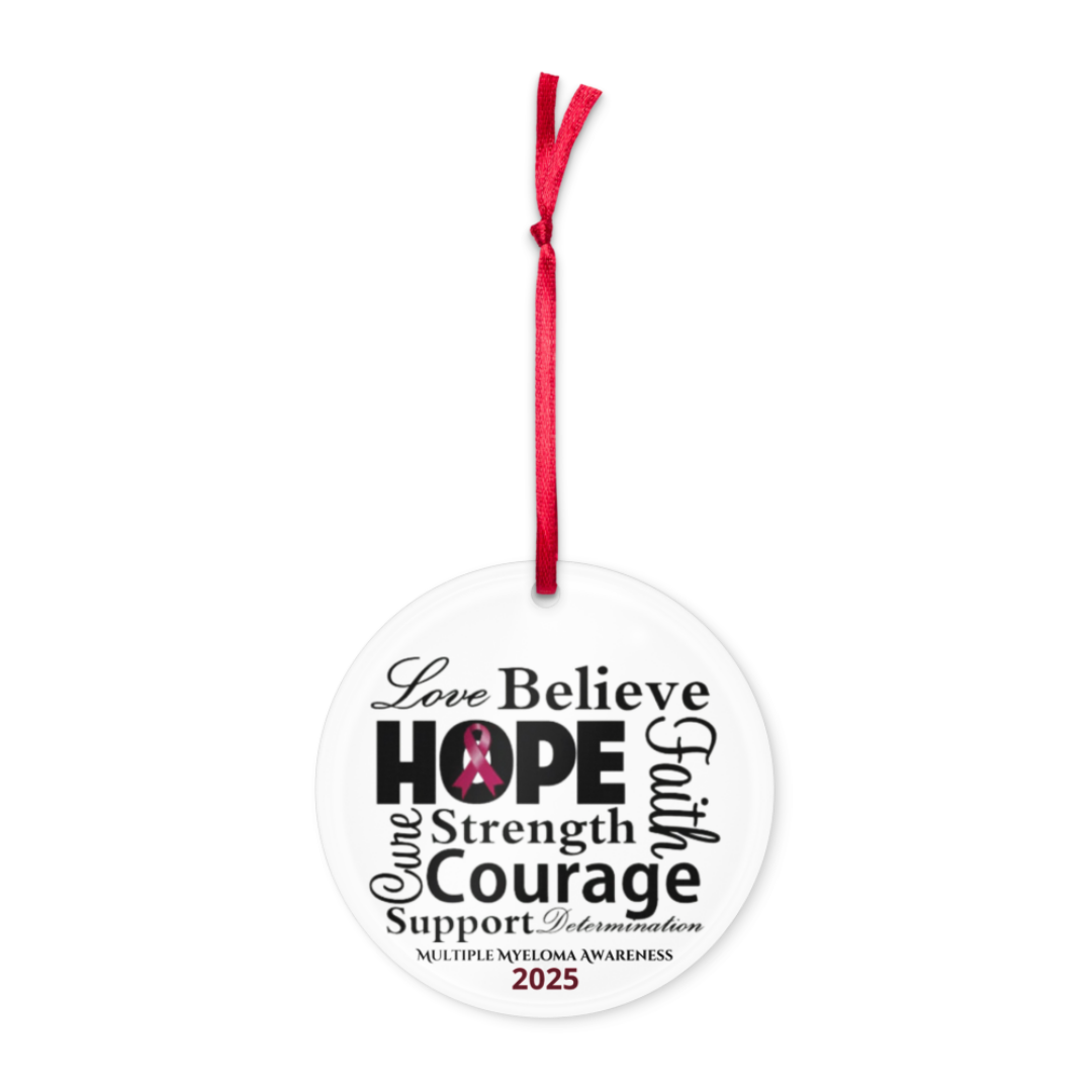 Believe Hope Strength Acrylic ornament