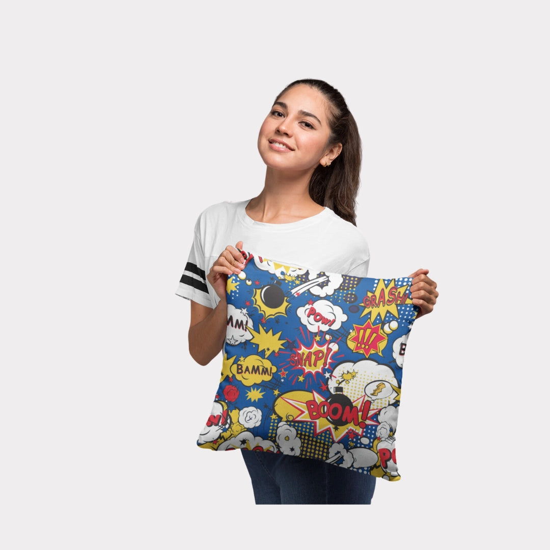 Super Hero Blue Premium Pillow