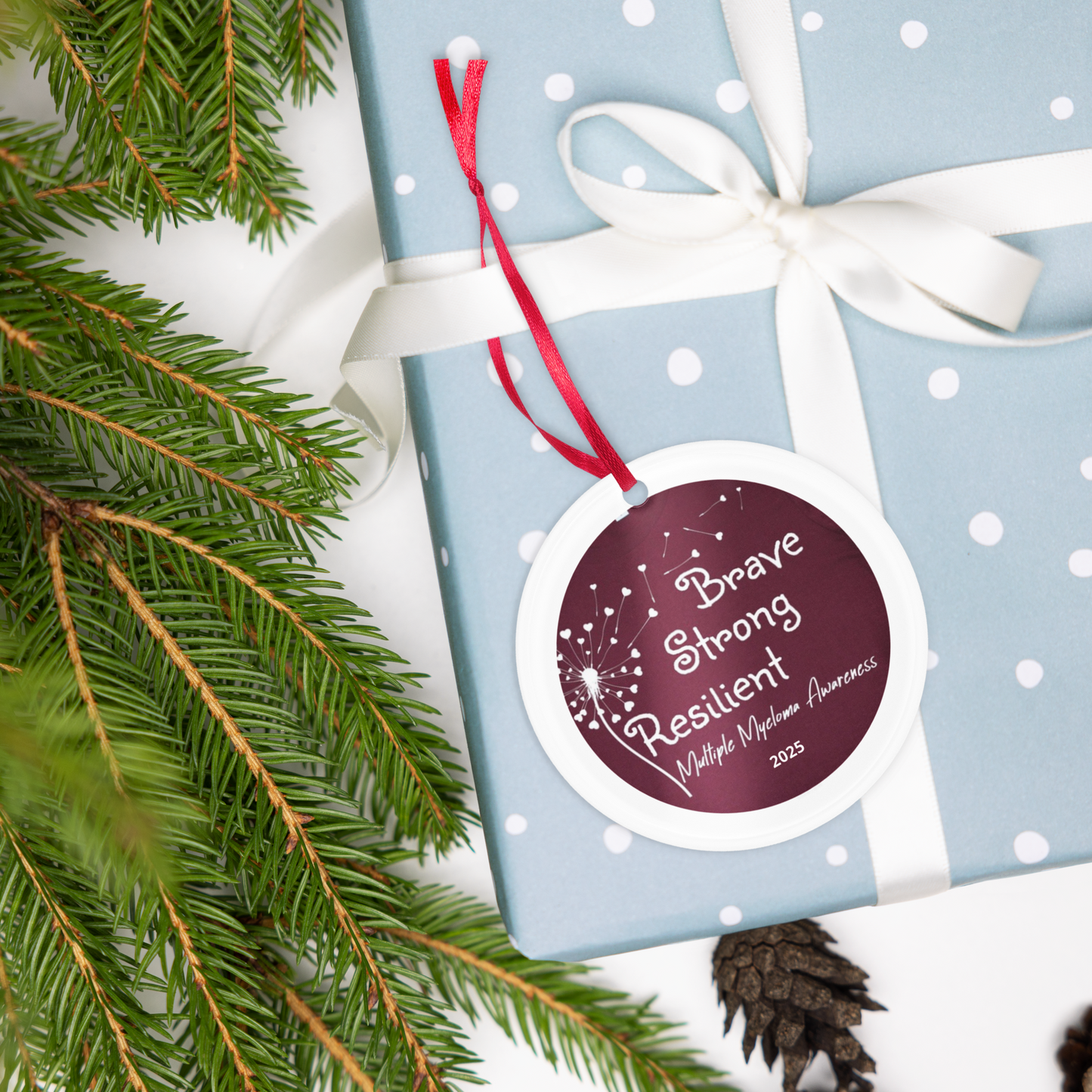 Brave Strong Resilient Acrylic ornament