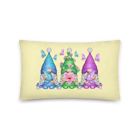 Gnome In Spring Accent Pillow