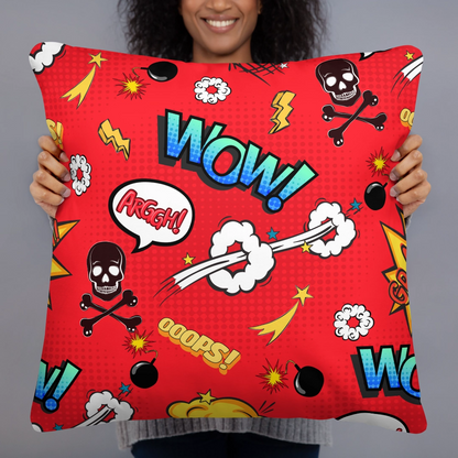Super Hero Red Basic Pillow