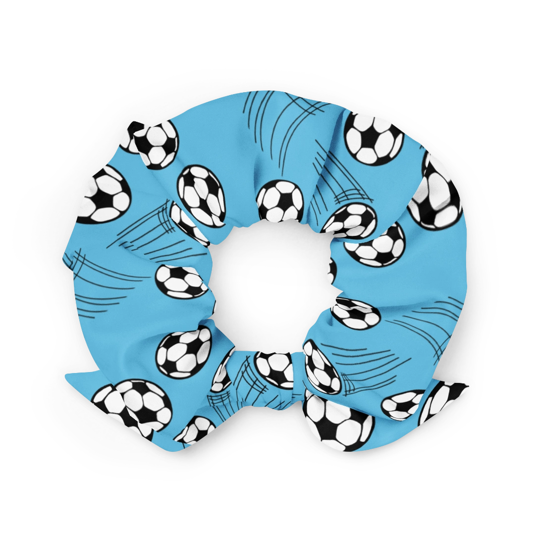 Soccer Recycled Scrunchie