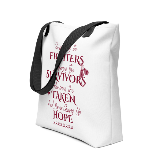 Myeloma Words of Strength Tote Bag