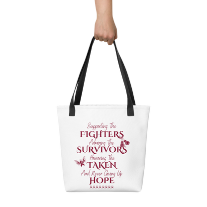 Myeloma Words of Strength Tote bag