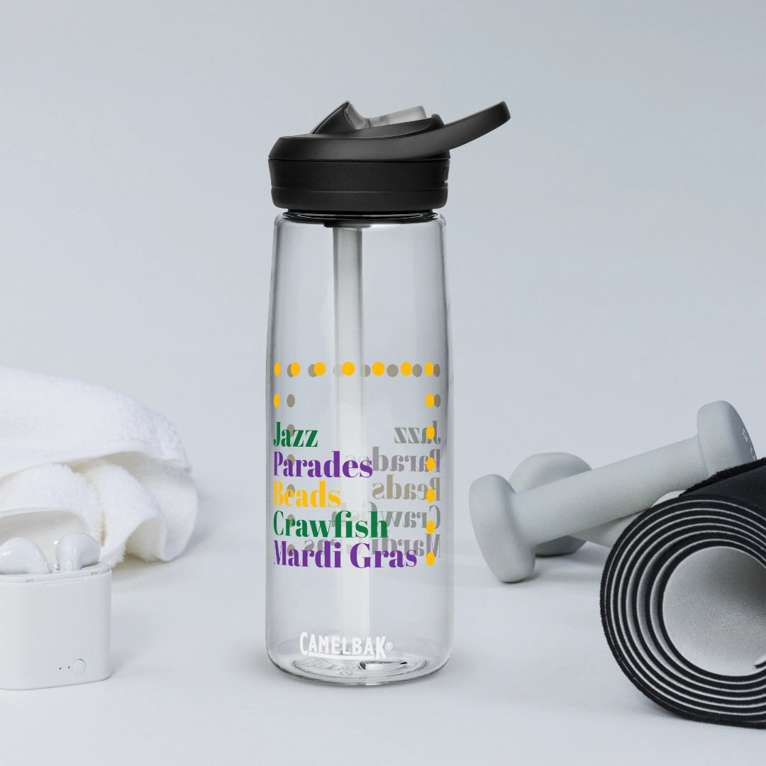 Mardi Gras Sports Water Bottle