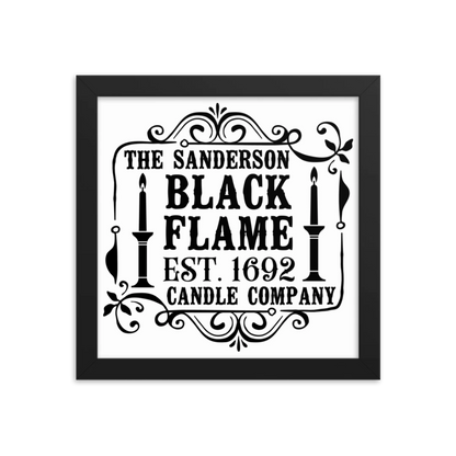 Black Flame Framed Poster