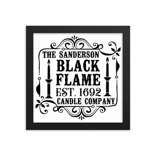 Black Flame Framed Poster