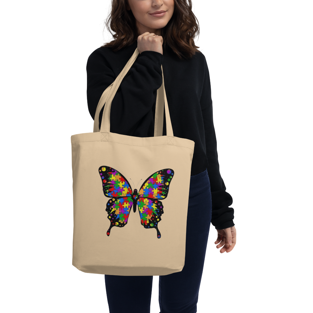 Autism Butterfly Eco Tote Bag