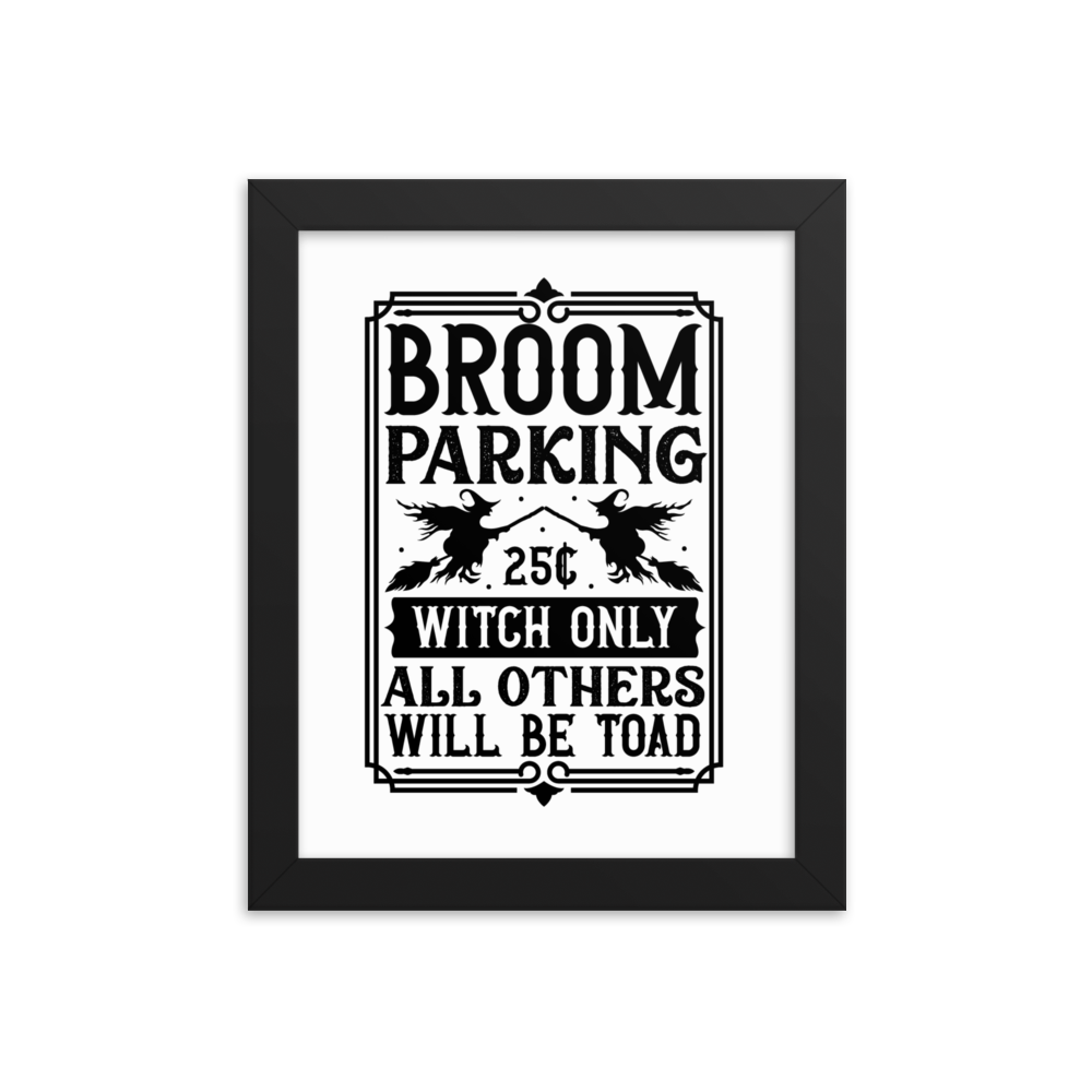 Broom Parking Framed poster