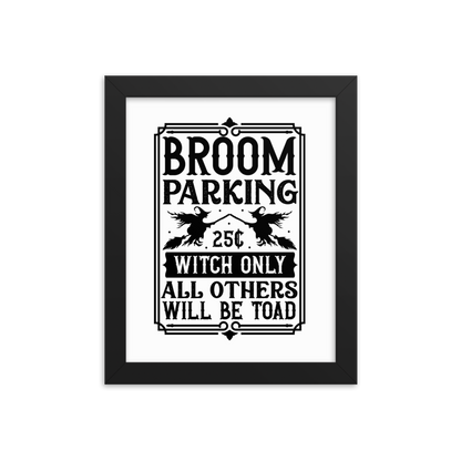 Broom Parking Framed poster