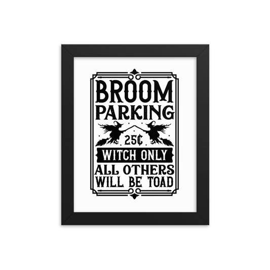 Broom Parking Framed poster