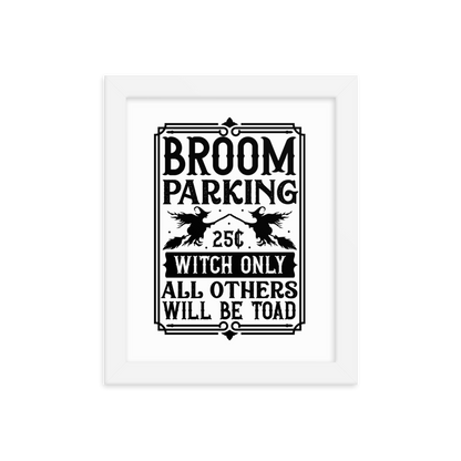 Broom Parking Framed poster