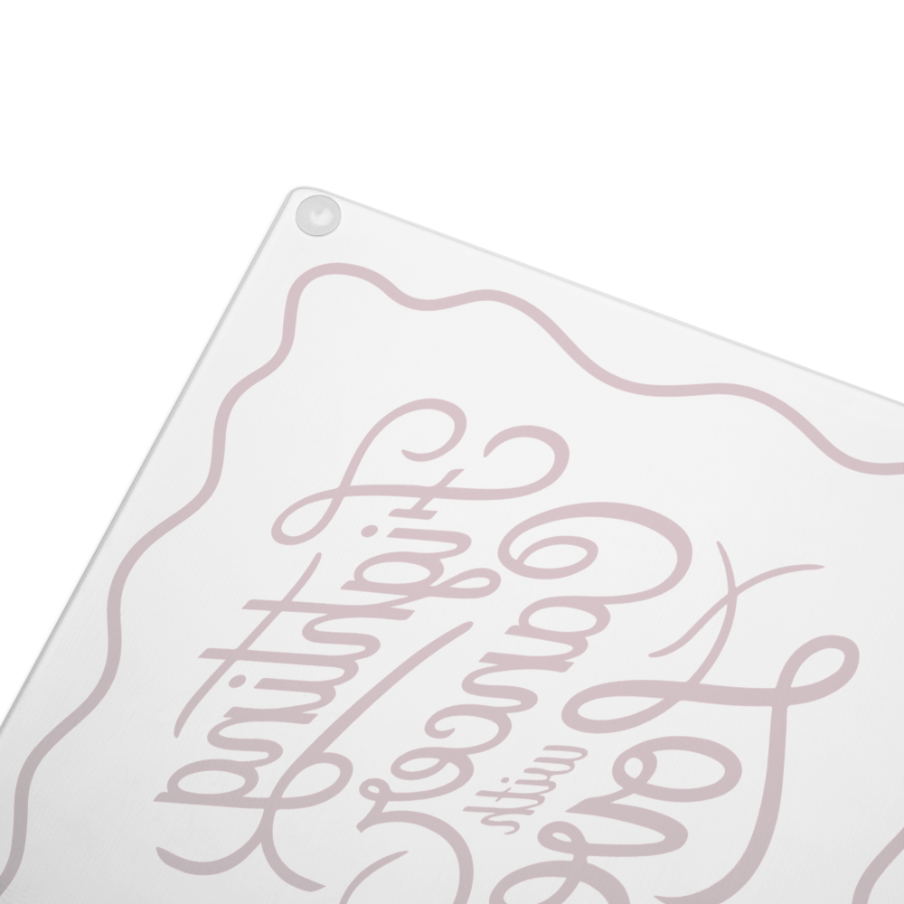 Fighting With Love Glass cutting board