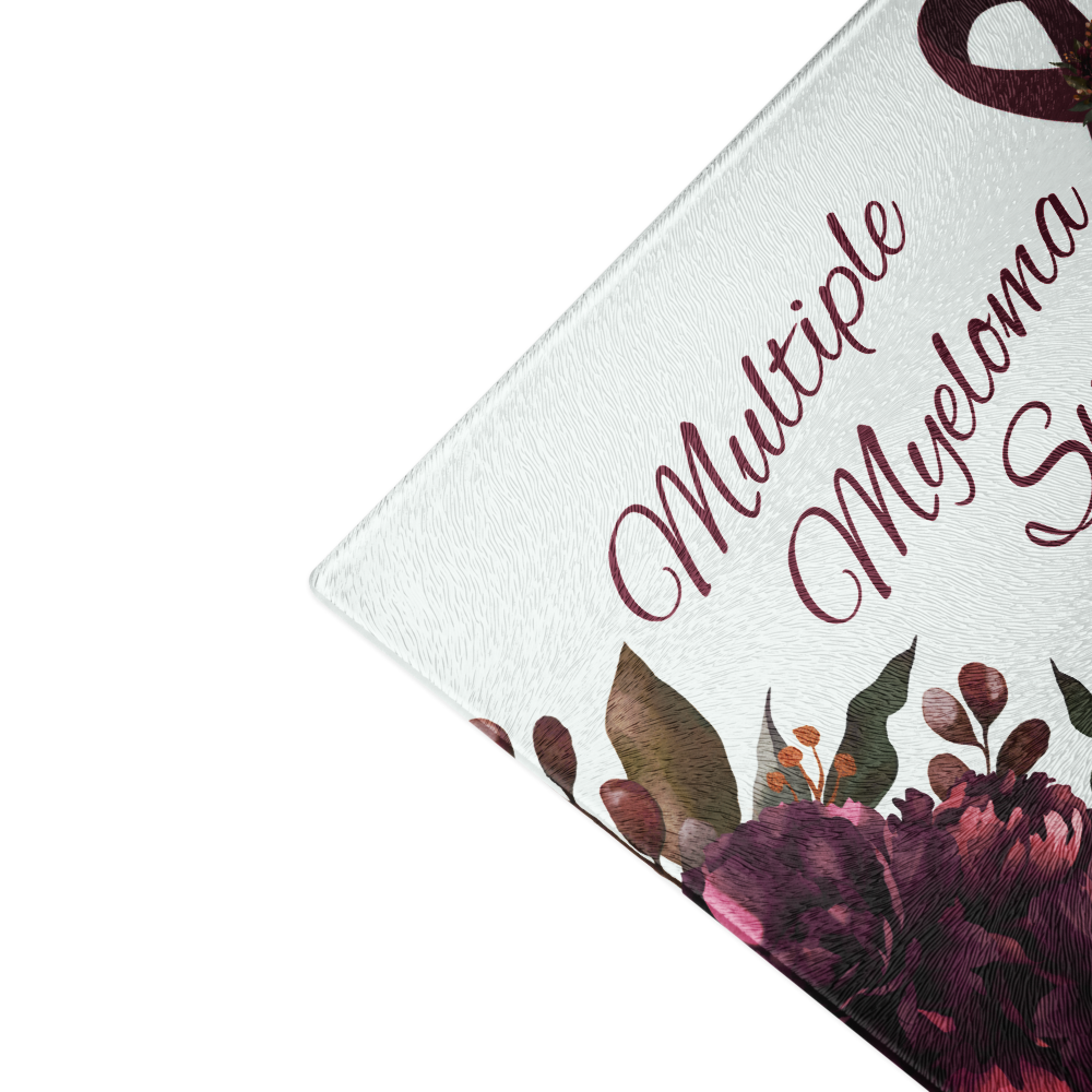 Multiple Myeloma Survivor Glass cutting board