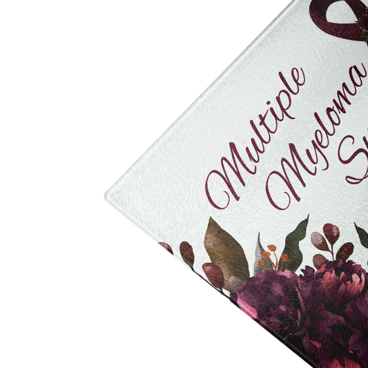 Multiple Myeloma Survivor Glass cutting board