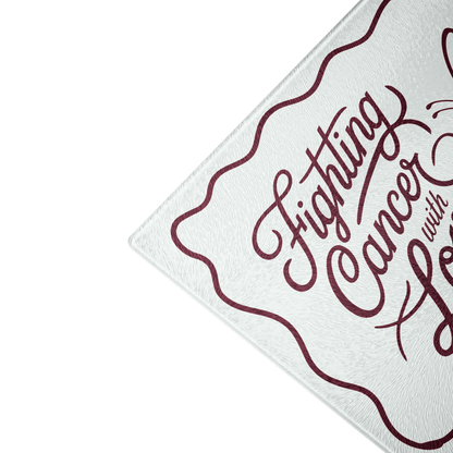 Fighting With Love Glass cutting board