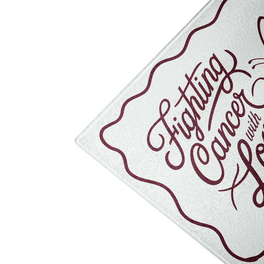 Fighting With Love Glass cutting board