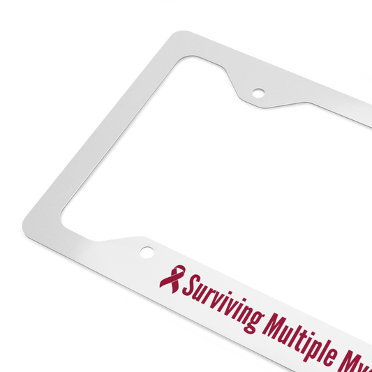Surviving Multiple Myeloma Metal license plate frame