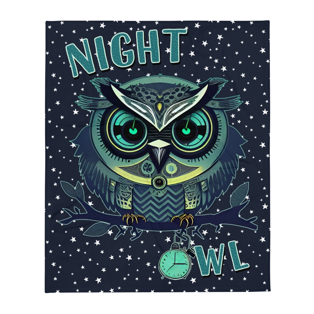 Night Owl Throw Blanket
