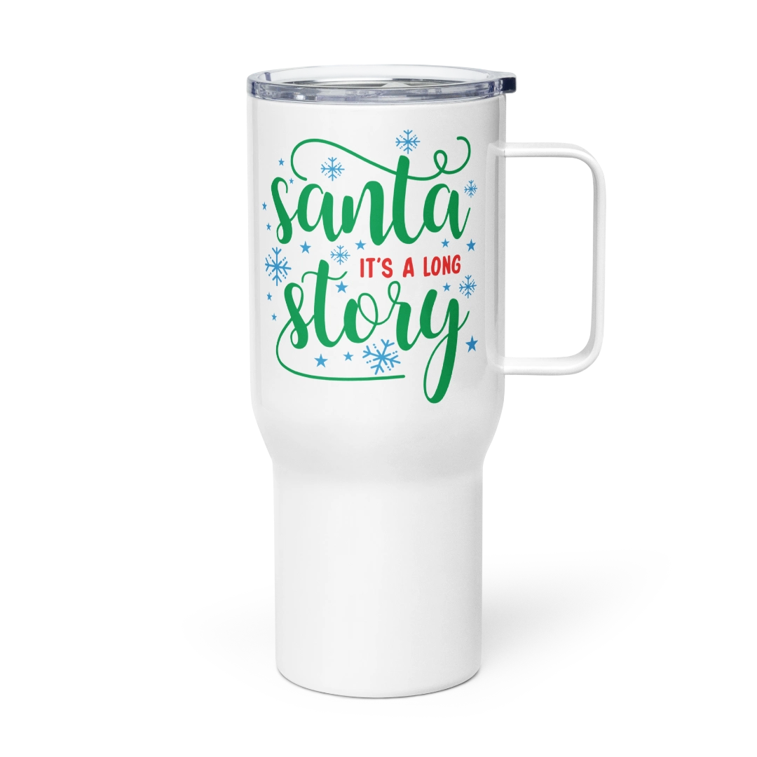 It's A Long Story Travel Mug With a Handle