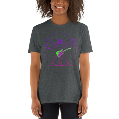 Vitruvian Guitar Man Unisex T-Shirt