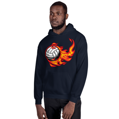 Flaming Volleyball Unisex Hoodie