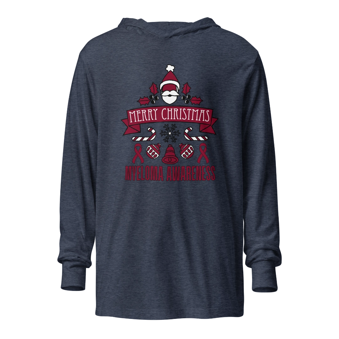 Myeloma Christmas Hooded Long-Sleeve Tee