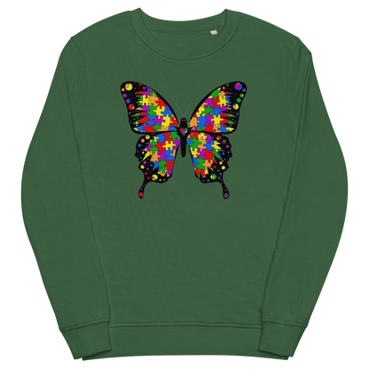 Autism Butterfly Unisex Organic Sweatshirt