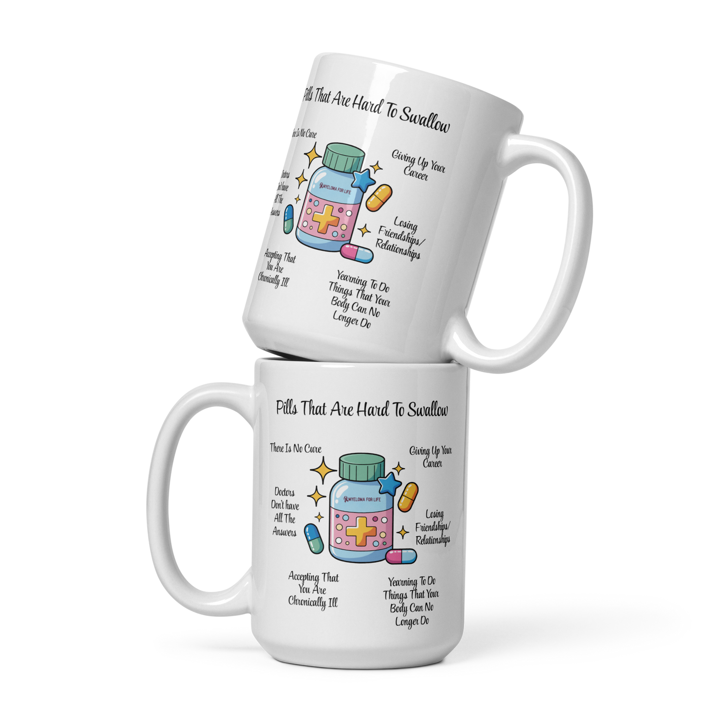 Pills That Are Hard To Swallow White glossy mug