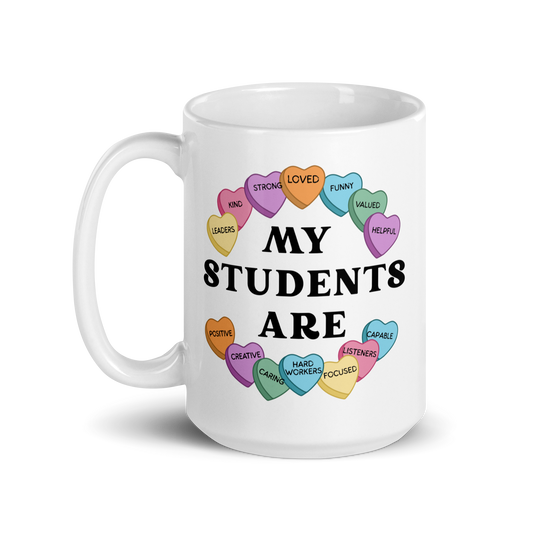 My Students White glossy mug