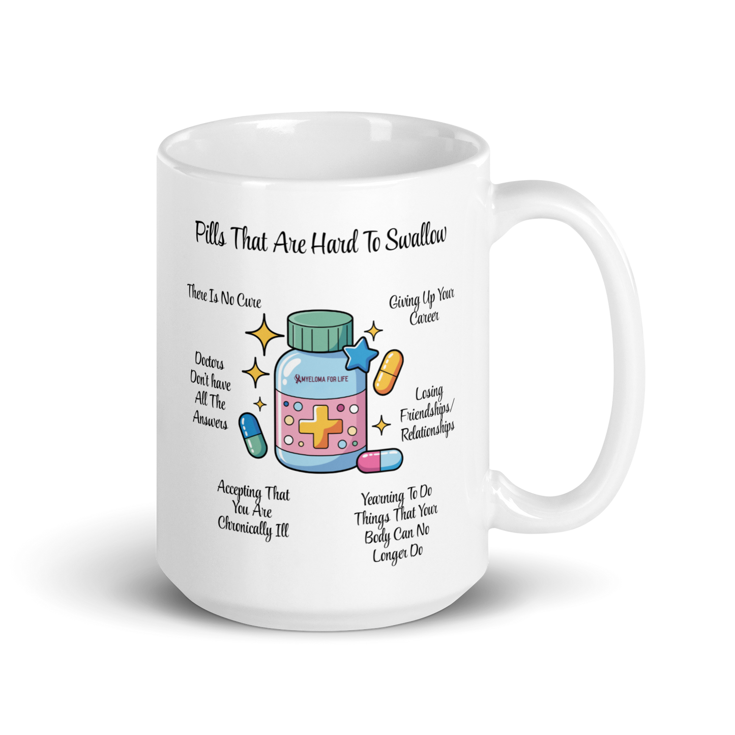 Pills That Are Hard To Swallow White glossy mug