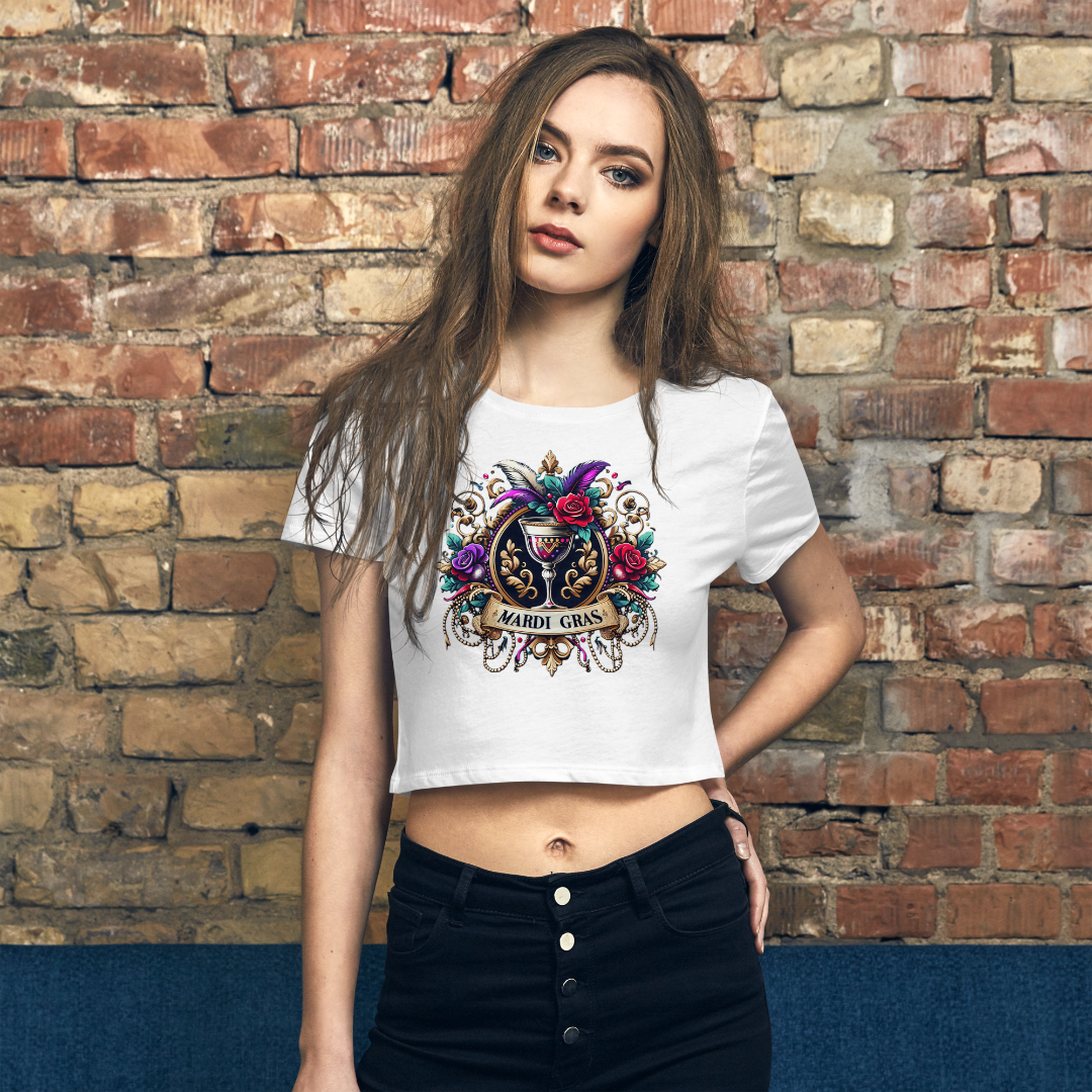 Mardi Gras Women’s Crop Tee