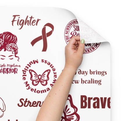 Myeloma Support Wrapping Paper Sheets